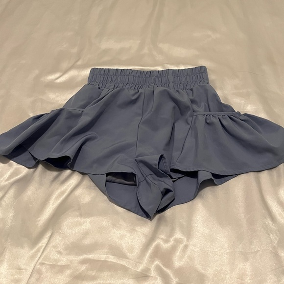 Flowy athletic shorts with pockets - sky blue, xs - Picture 4 of 6